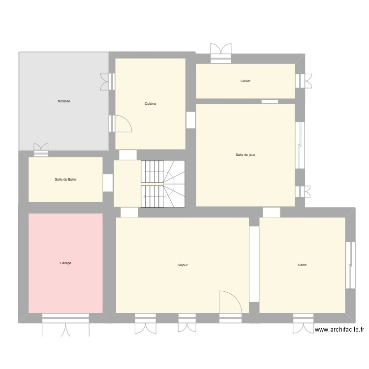 État des lieux RDC_LARRIBERE. Plan de 9 pièces et 184 m2