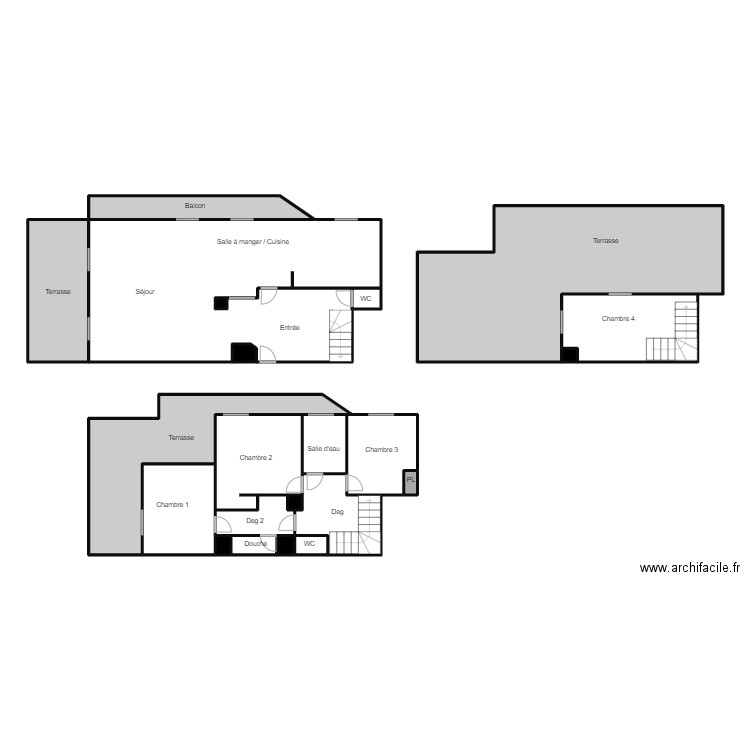 DESJARDIN 2. Plan de 22 pièces et 186 m2