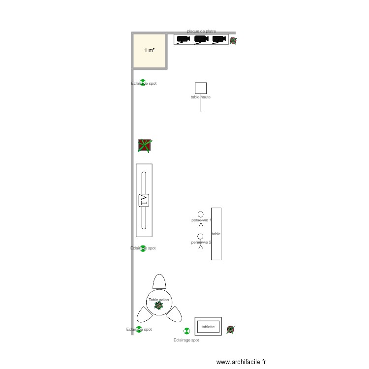 Salon de l'habitat. Plan de 1 pièce et 1 m2