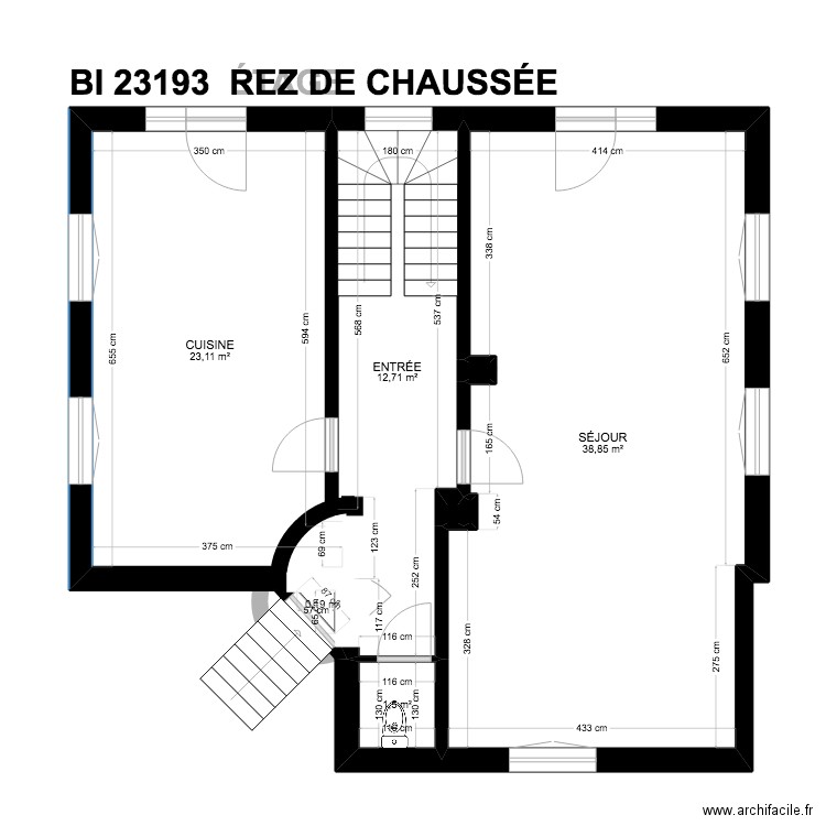 BI 23193 . Plan de 24 pièces et 232 m2