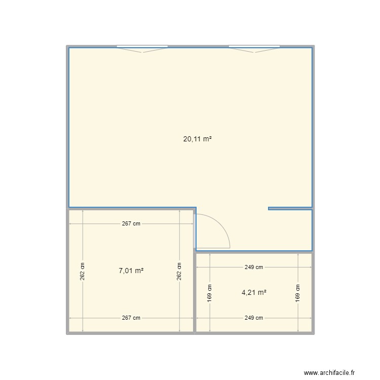 essai2. Plan de 3 pièces et 31 m2