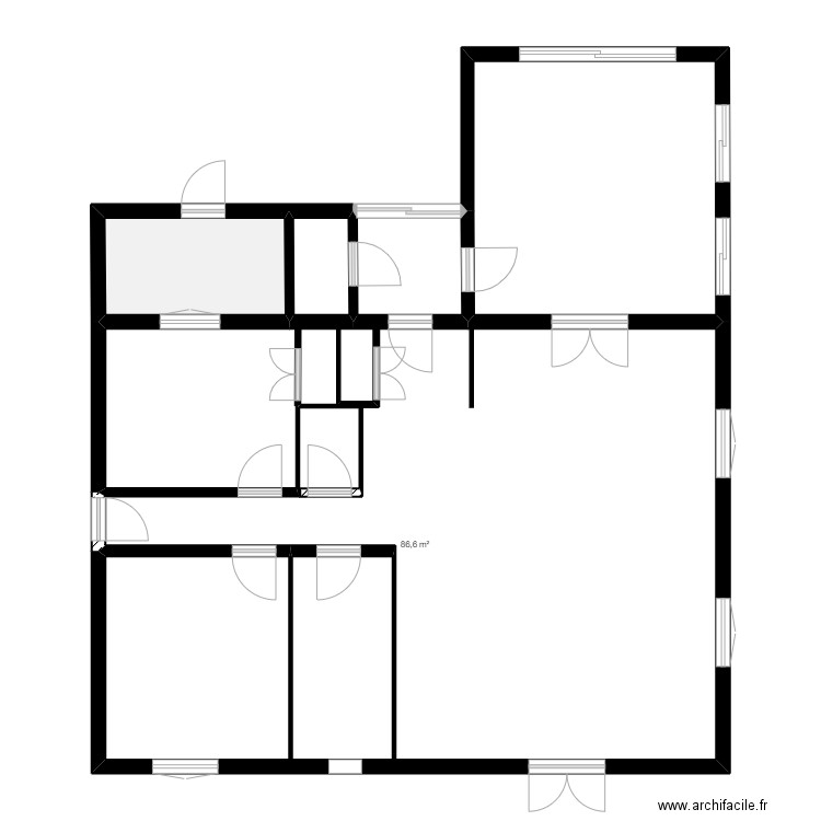 justine v1. Plan de 5 pièces et 119 m2