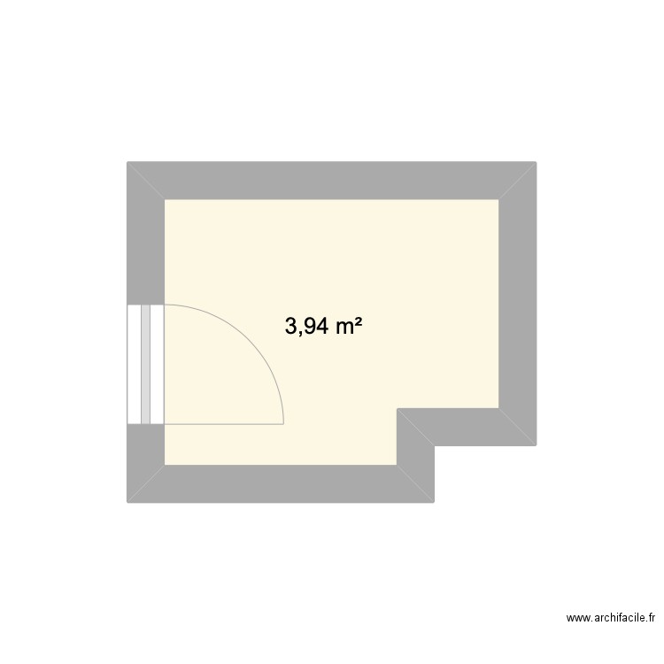 sdfb. Plan de 1 pièce et 4 m2