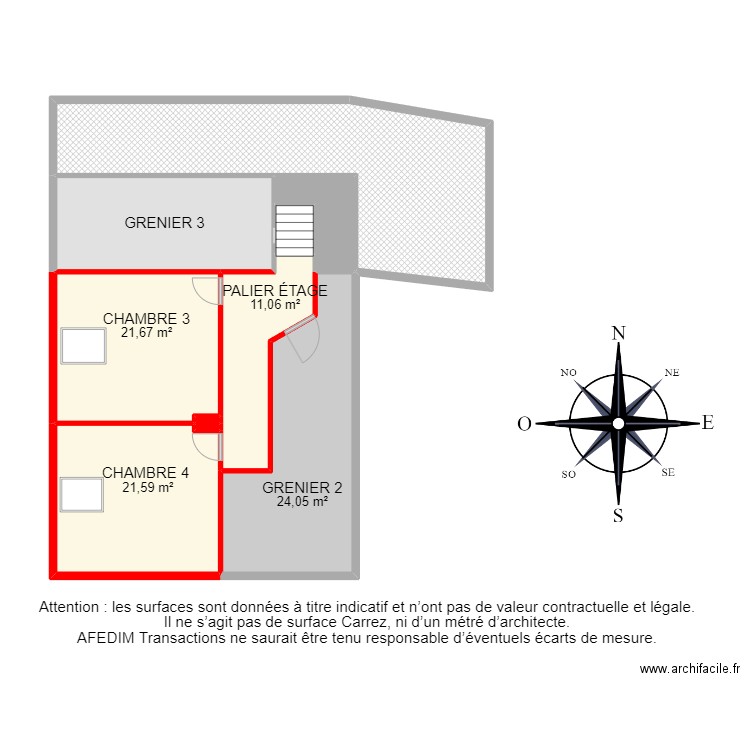 BI 24260. Plan de 44 pièces et 456 m2