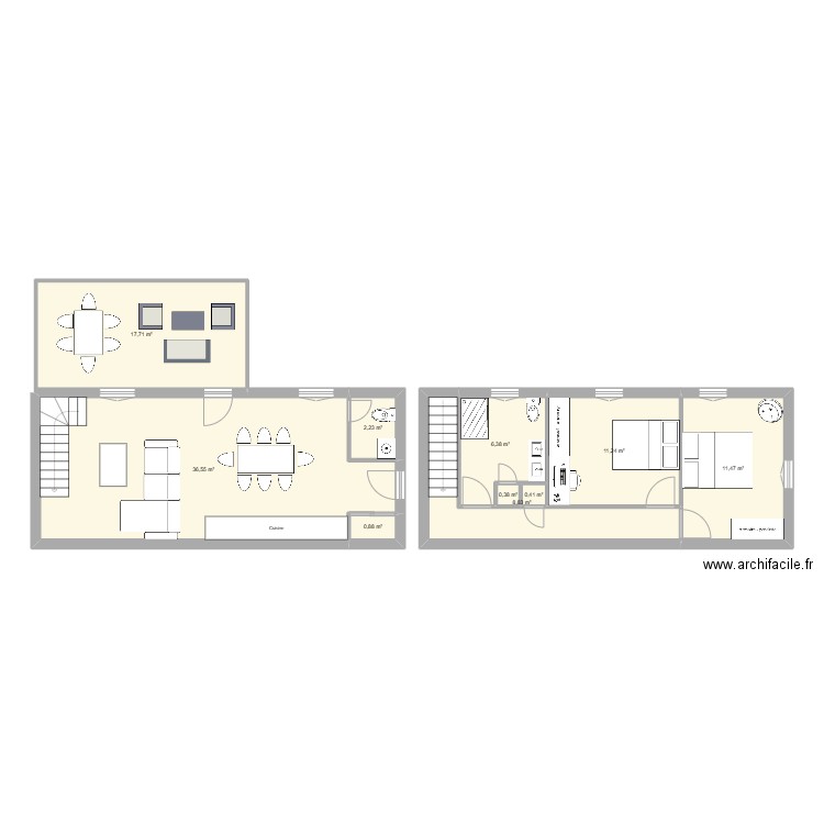 Maison Aydat 3. Plan de 10 pièces et 96 m2