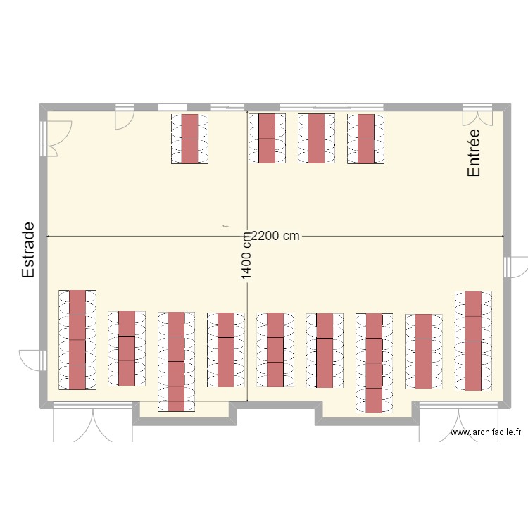 Plan de table 04. Plan de 1 pièce et 315 m2