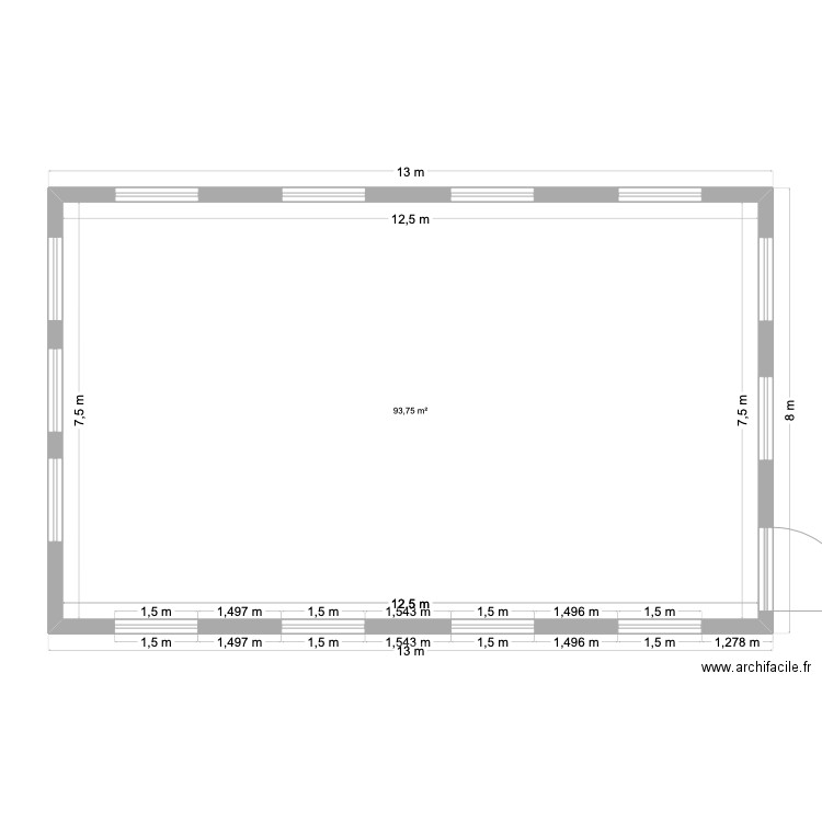 PLAN HANGAR LUCERAM. Plan de 1 pièce et 94 m2