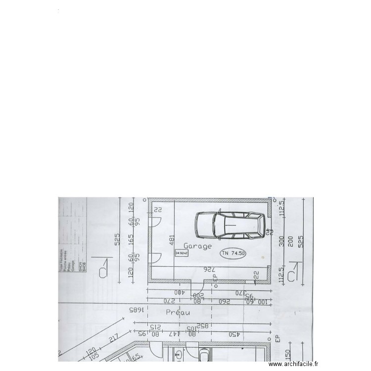 garage. Plan de 0 pièce et 0 m2