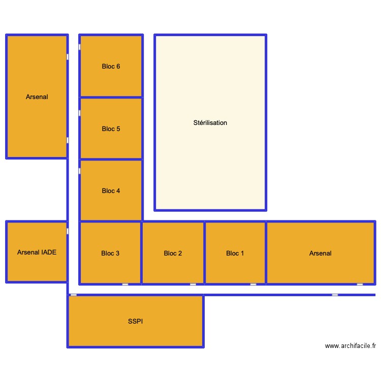 Calot. Plan de 11 pièces et 1695 m2