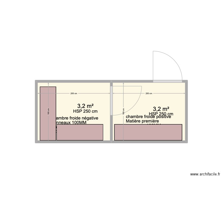 Paroty bucey . Plan de 2 pièces et 6 m2