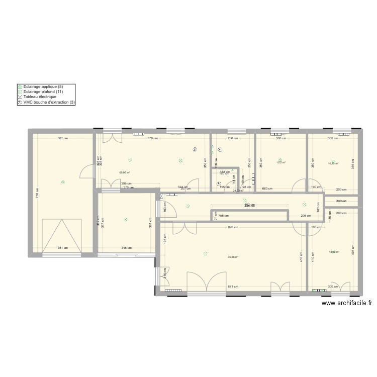 st medard en jalles luminaire. Plan de 7 pièces et 157 m2