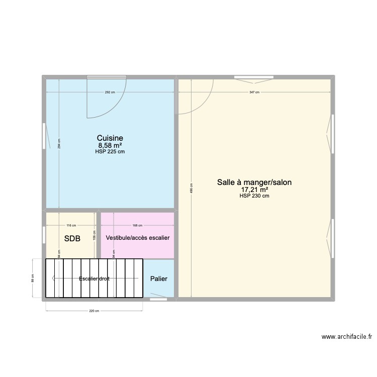 Chalet_Tauxe_RDC. Plan de 5 pièces et 32 m2