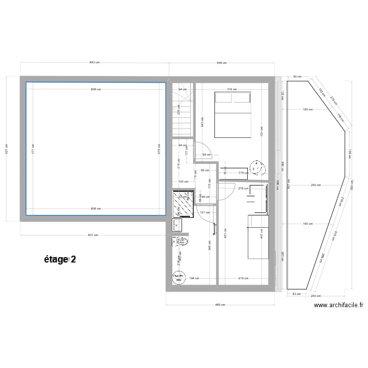 gite Rosey version 4. Plan de 15 pièces et 212 m2