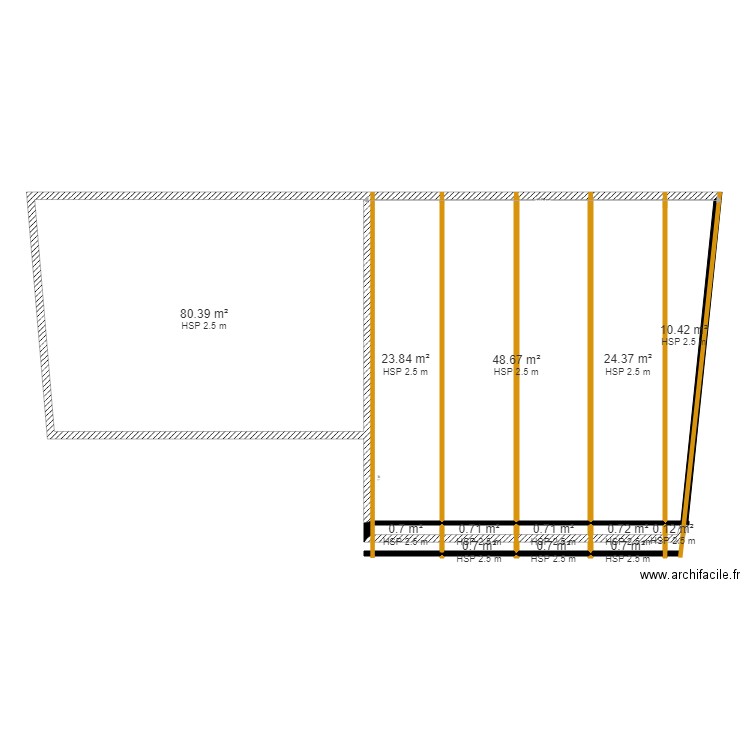 Plan Toiture. Plan de 13 pièces et 193 m2