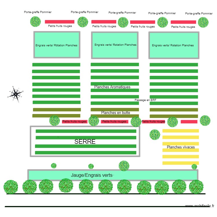 projet aromatiques. Plan de 5 pièces et 633 m2