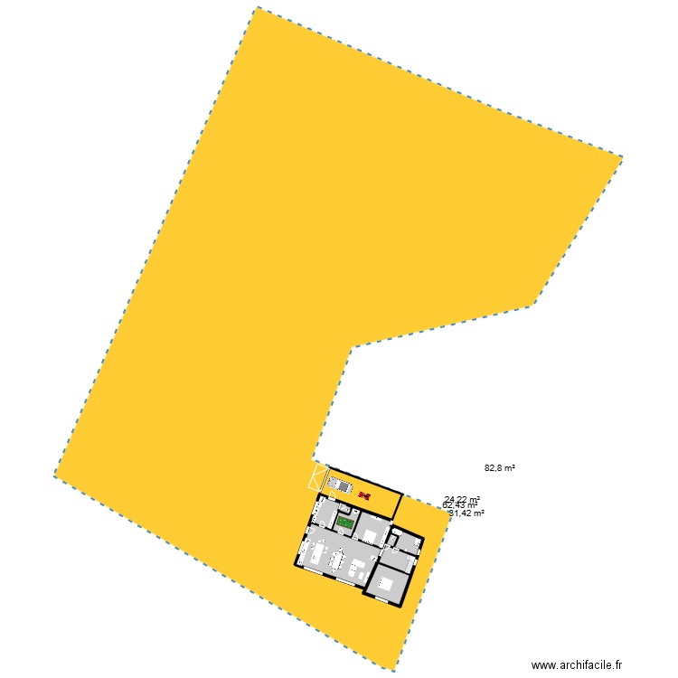 guitonniere 2. Plan de 5 pièces et 341 m2