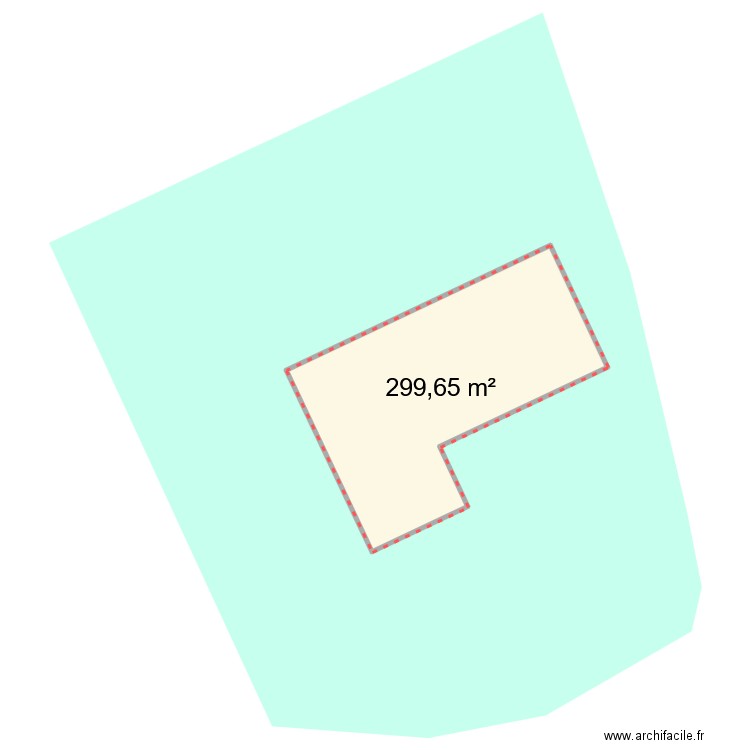 parcelle A 677. Plan de 1 pièce et 300 m2