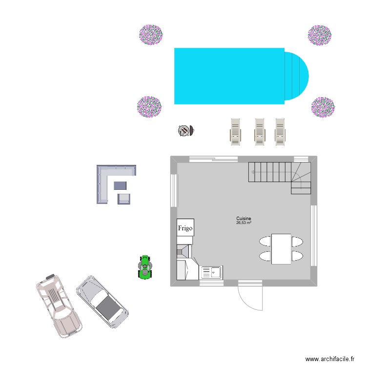 TFE Justin Arnould. Plan de 1 pièce et 27 m2