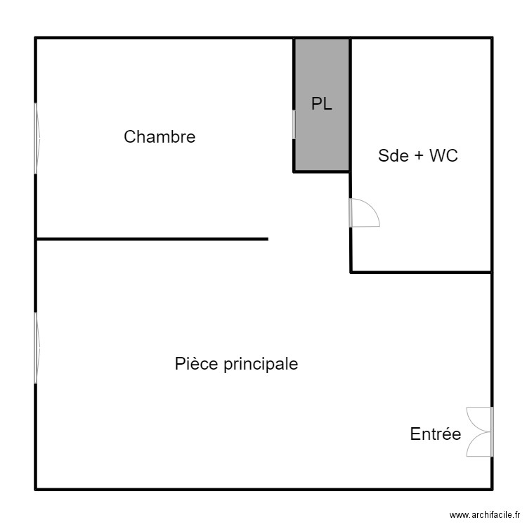 PEREZ II. Plan de 3 pièces et 165 m2