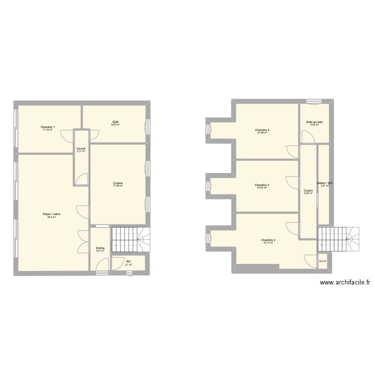 Laurence Pb. Plan de 14 pièces et 139 m2