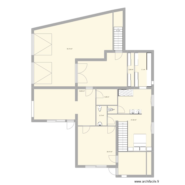 ARLETTE RDC projet 4. Plan de 10 pièces et 171 m2