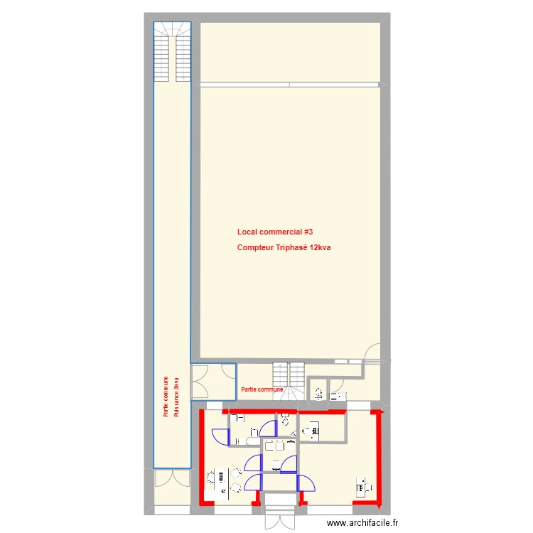 SCI Berné 2. Plan de 31 pièces et 632 m2