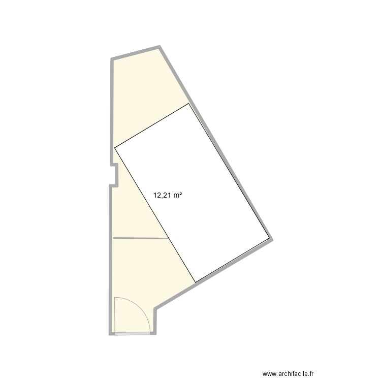 daxatec. Plan de 1 pièce et 12 m2