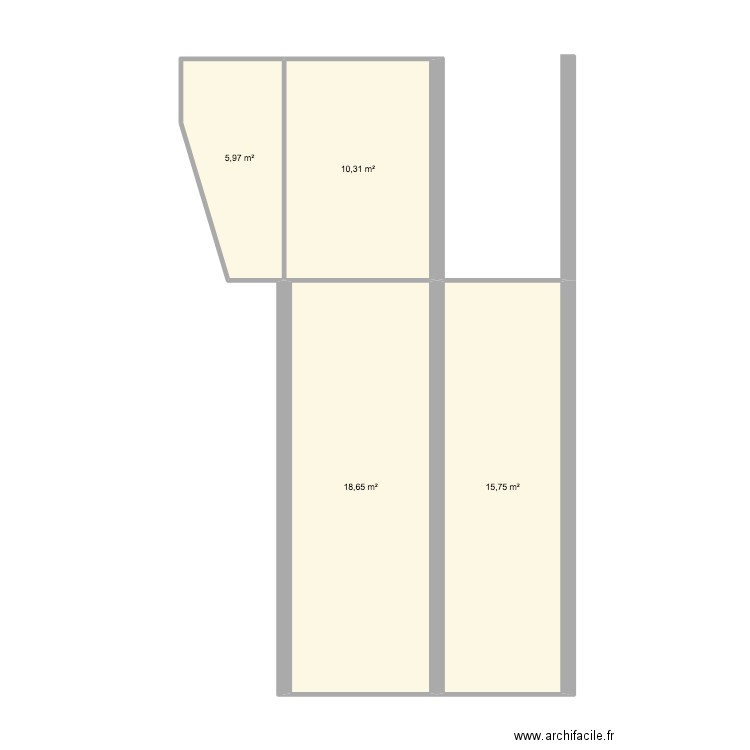 PLAN LOCAL PRESSING. Plan de 4 pièces et 51 m2