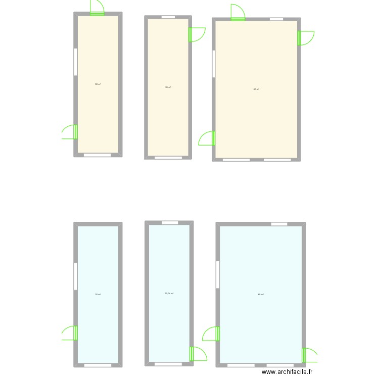 Plans préfabriqués BCR. Plan de 6 pièces et 240 m2