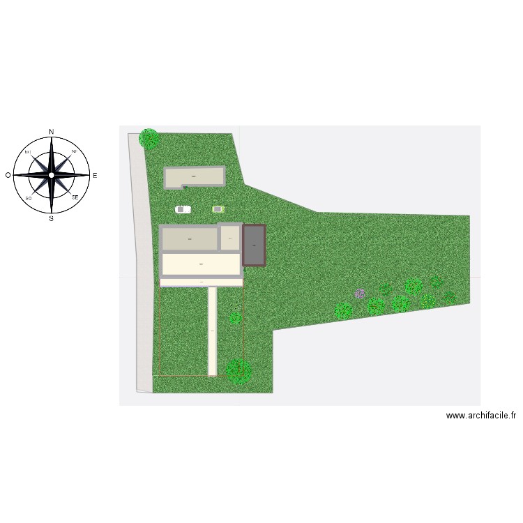 Plan maison+terrain archifacile. Plan de 7 pièces et 362 m2