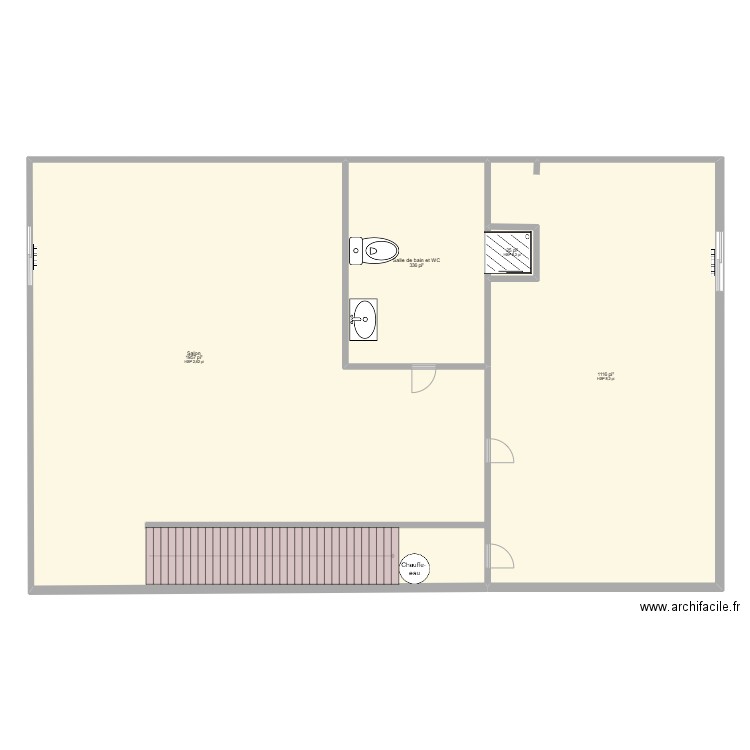 Sous-sol. Plan de 4 pièces et 319 m2