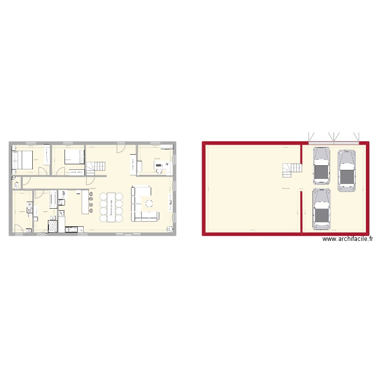 maison . Plan de 7 pièces et 312 m2