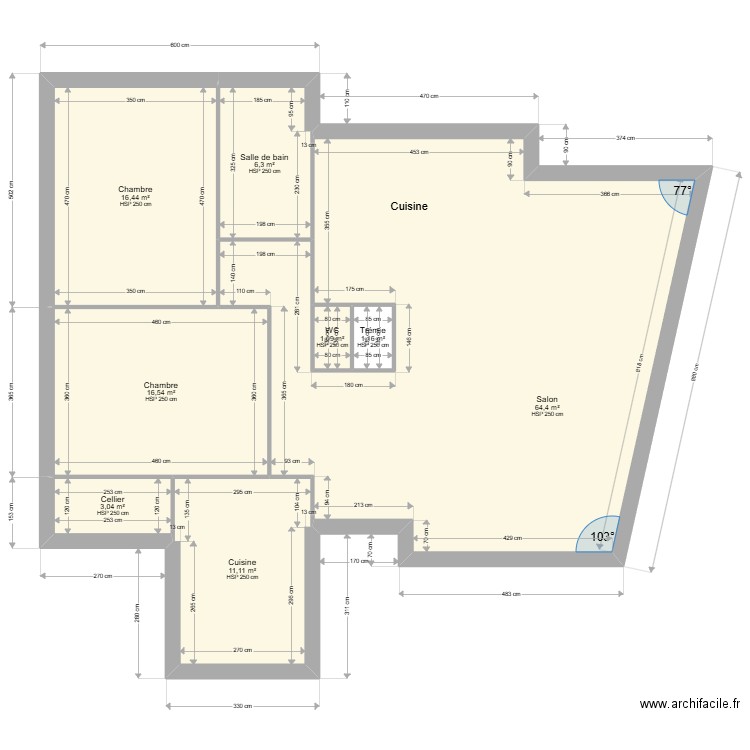 ML24017420  DONZEAU. Plan de 8 pièces et 120 m2