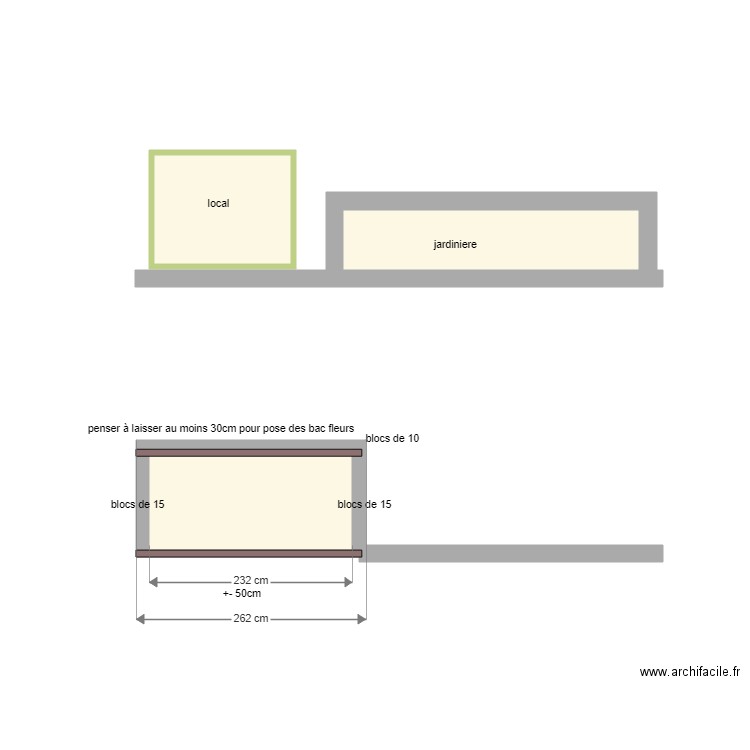 AMILCAR. Plan de 3 pièces et 7 m2