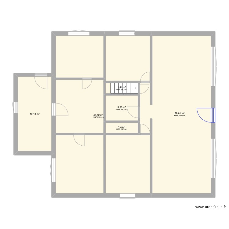 maison Ravenel. Plan de 6 pièces et 104 m2