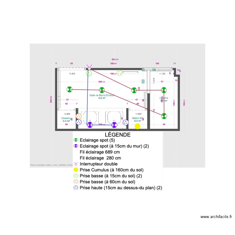 salle de bains enfants. Plan de 0 pièce et 0 m2