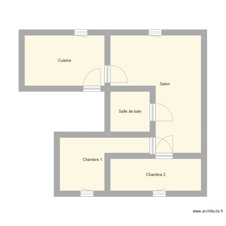 RPAL_24EEW2887. Plan de 5 pièces et 41 m2