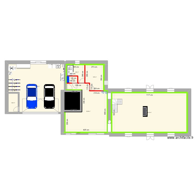 RDC etage neurdeusiere cotation. Plan de 9 pièces et 180 m2