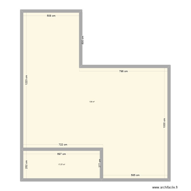 arge pour iut. Plan de 2 pièces et 154 m2