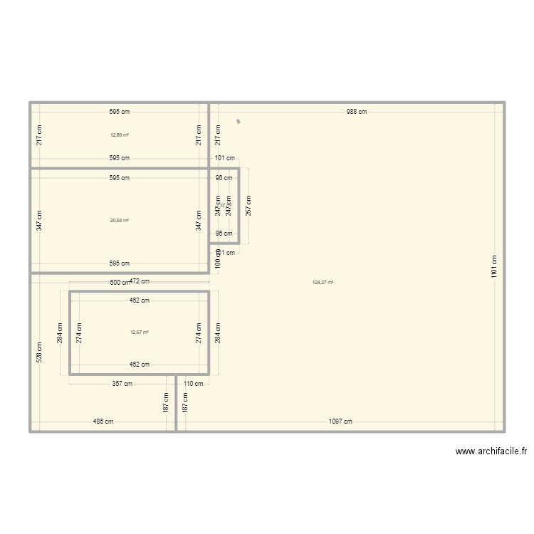 blad3. Plan de 5 pièces et 173 m2