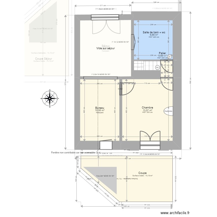 ML24013606. Plan de 13 pièces et 101 m2