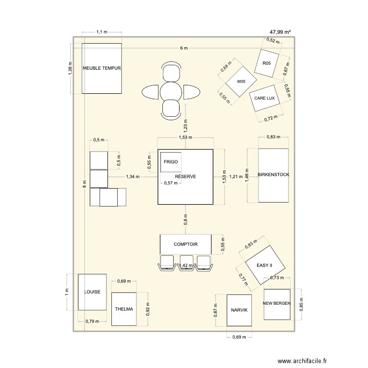 SALON AUTONOMIC 2025. Plan de 1 pièce et 48 m2