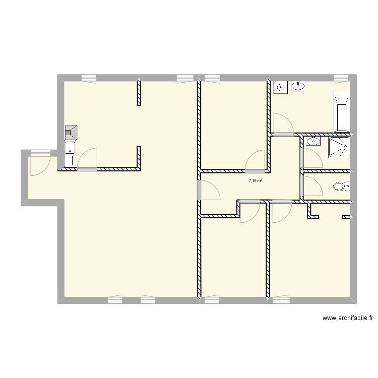 Colocation Montigny. Plan de 8 pièces et 101 m2