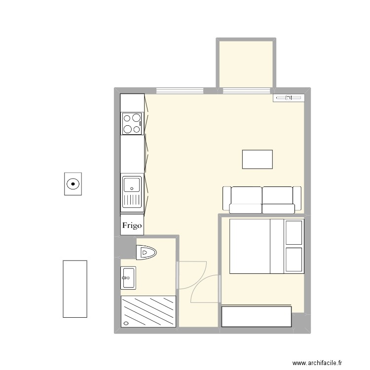 Anne3. Plan de 6 pièces et 28 m2