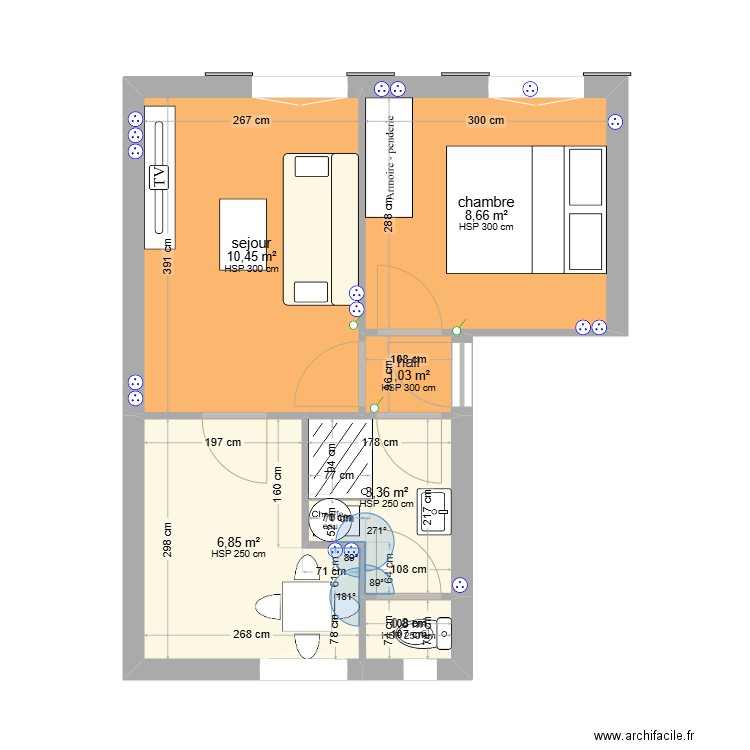 wimereux v3. Plan de 6 pièces et 31 m2