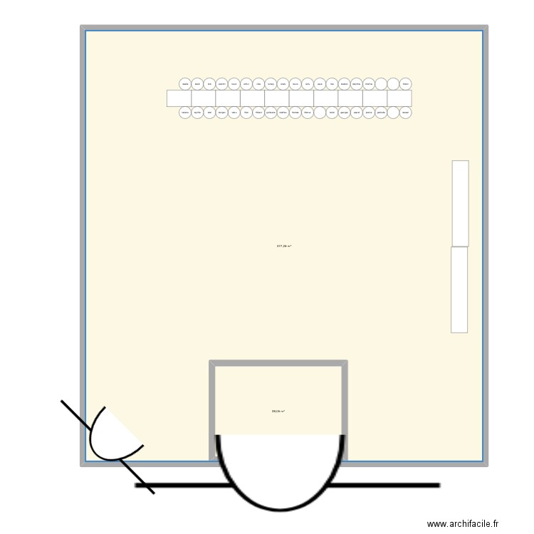 anniversaire 21. Plan de 2 pièces et 439 m2