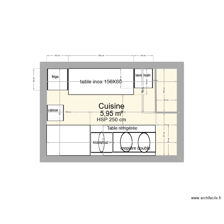 KIOSQUE 2. Plan de 1 pièce et 6 m2