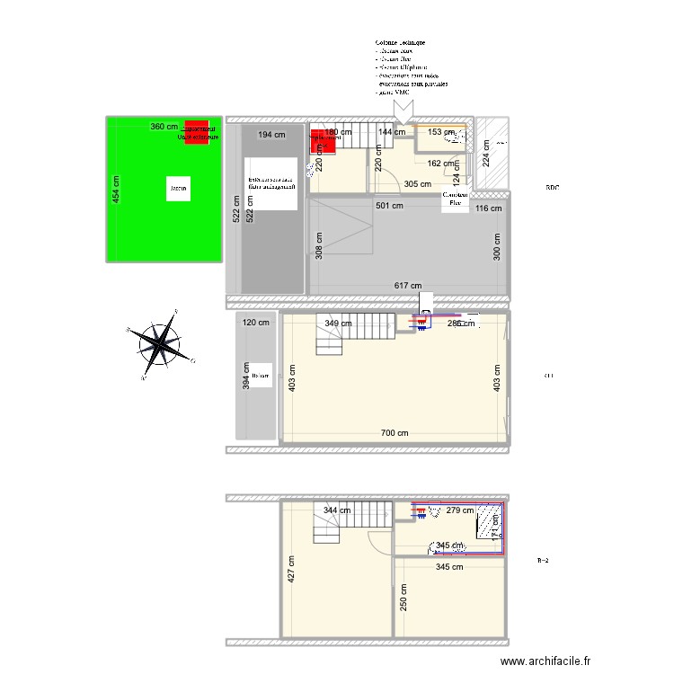 71 Jean Forton. Plan de 16 pièces et 122 m2