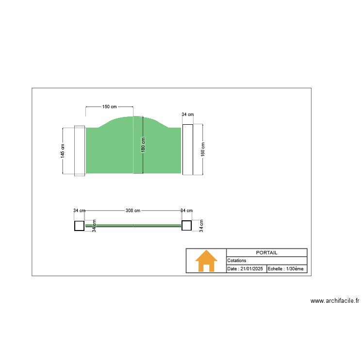 Portail. Plan de 0 pièce et 0 m2