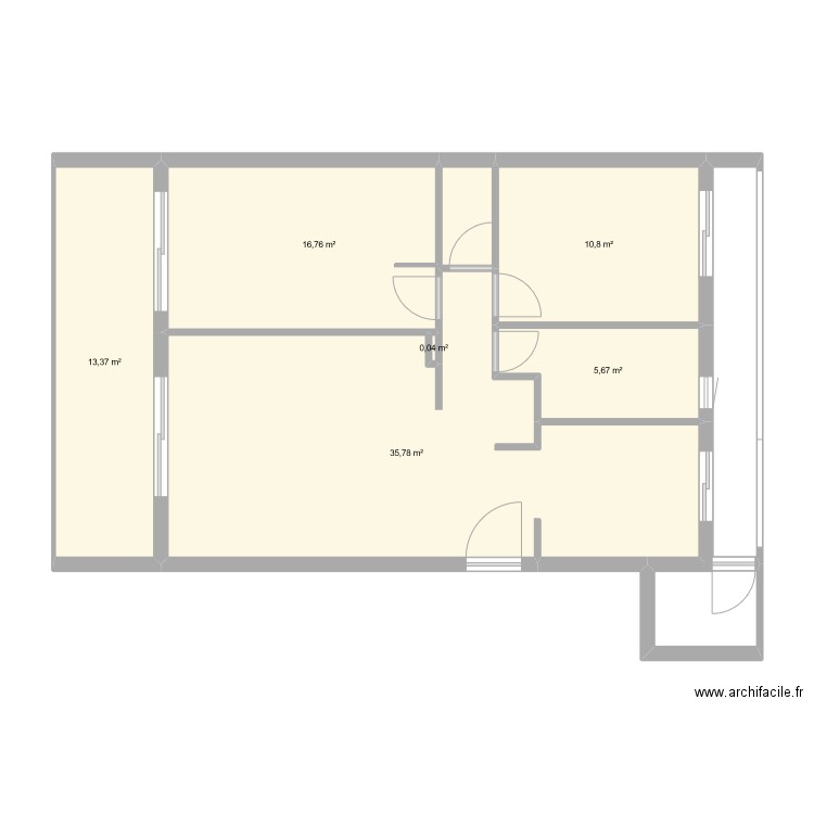 aap sanary apres. Plan de 6 pièces et 82 m2